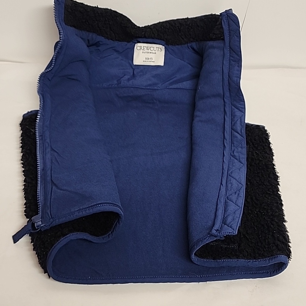 J. Crew Blue & Black Kids Size 7 Warm Comfortabke Winter Vest - Picture 4 of 10